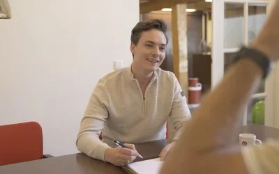 Evert Zondag die een IT strategie maakt.